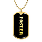 Foster v2 - 18k Gold Finished Luxury Dog Tag Necklace