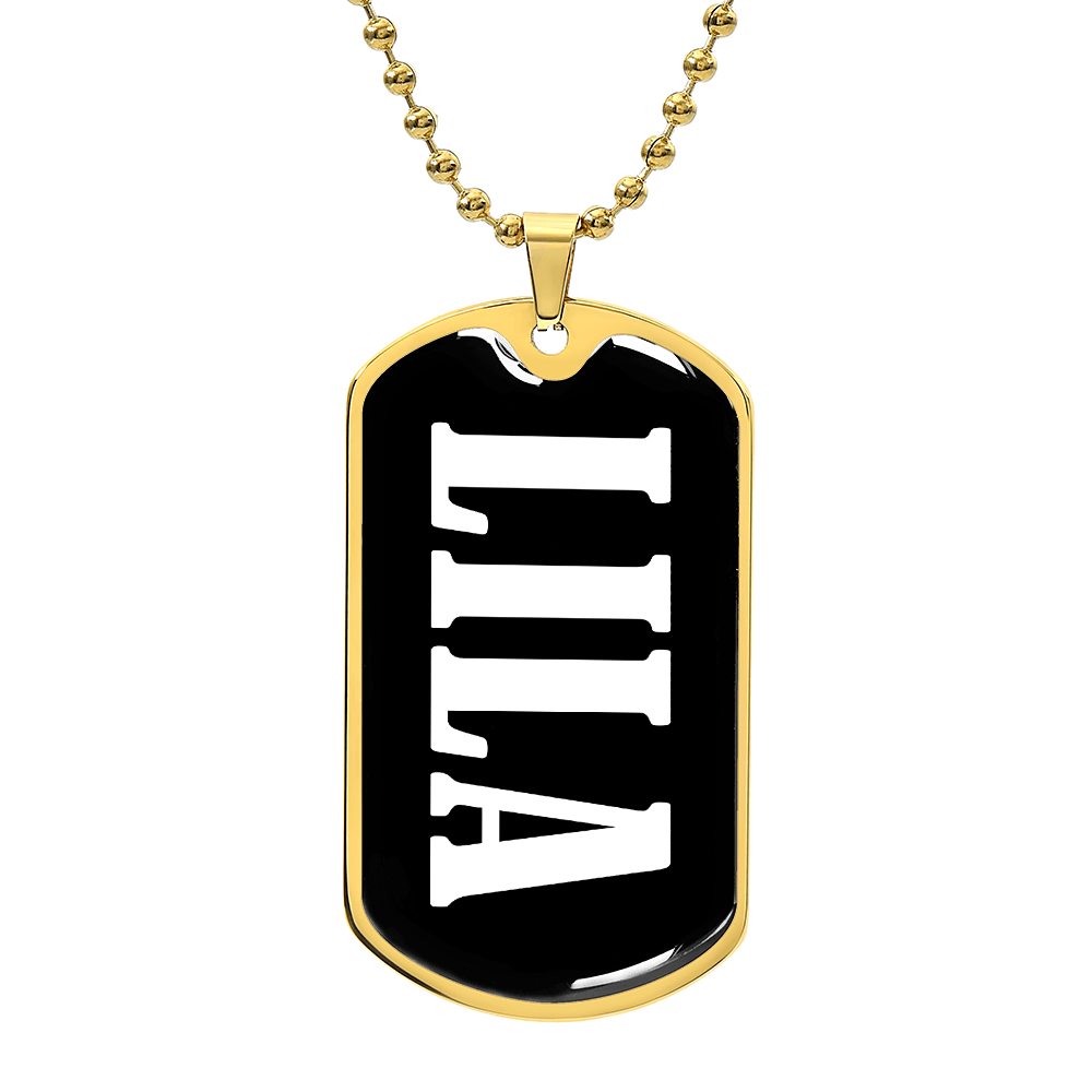 Lila v03 - 18k Gold Finished Luxury Dog Tag Necklace