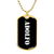 Adolfo v3 - 18k Gold Finished Luxury Dog Tag Necklace