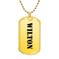 Wilton - 18k Gold Finished Luxury Dog Tag Necklace