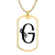 Initial G v001-34 - 18k Gold Finished Luxury Dog Tag Necklace