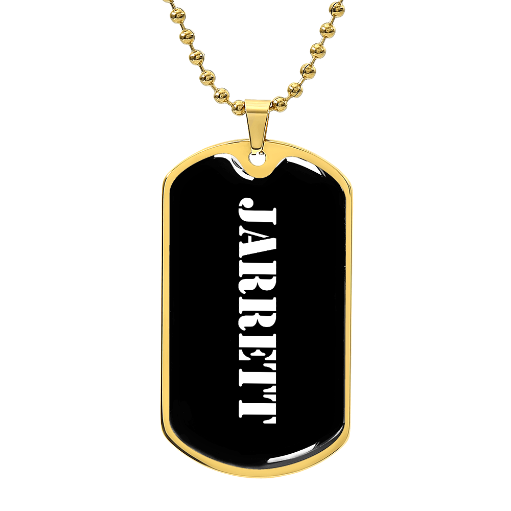 Jarrett v3 - 18k Gold Finished Luxury Dog Tag Necklace