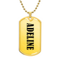 Adeline v01 - 18k Gold Finished Luxury Dog Tag Necklace