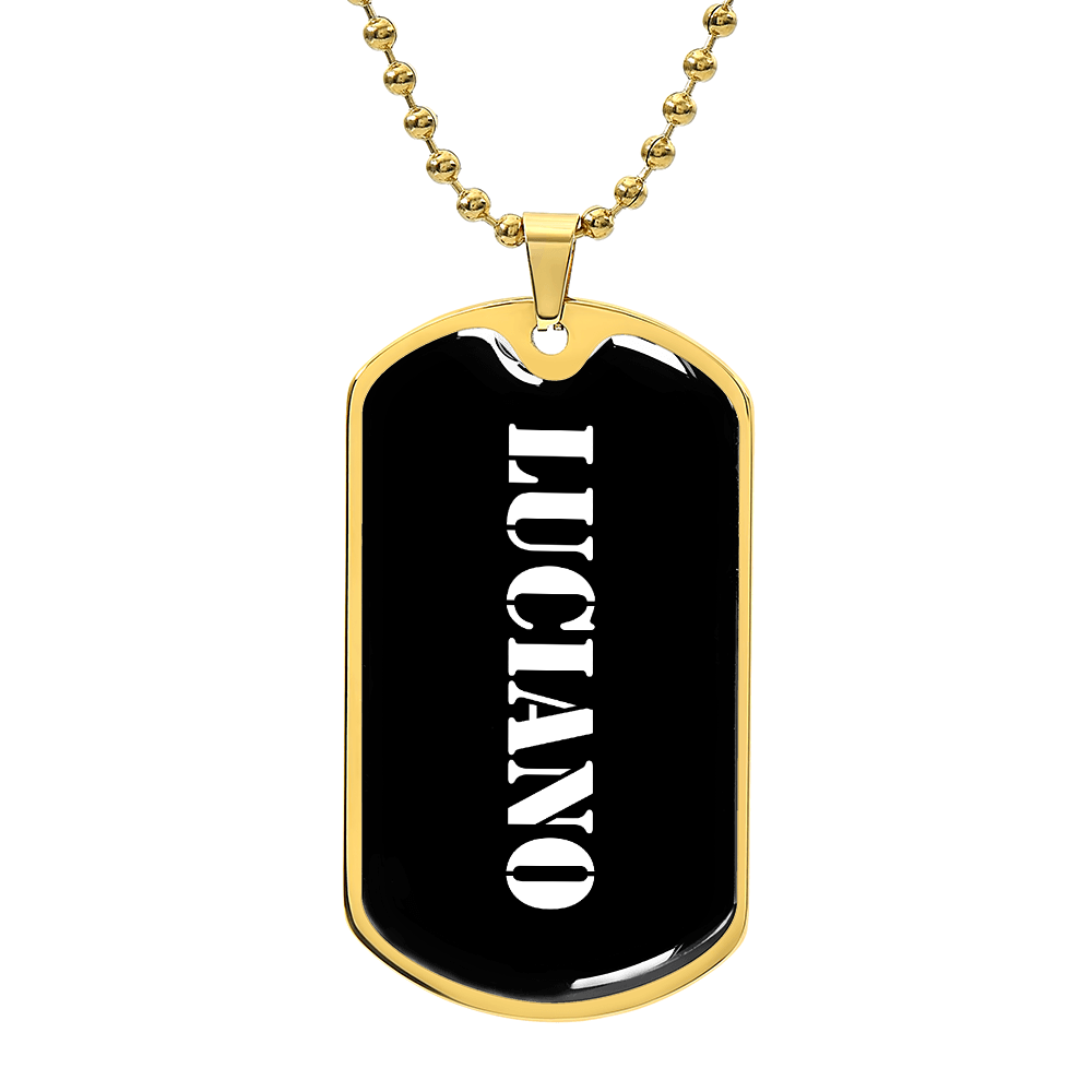 Luciano v3 - 18k Gold Finished Luxury Dog Tag Necklace