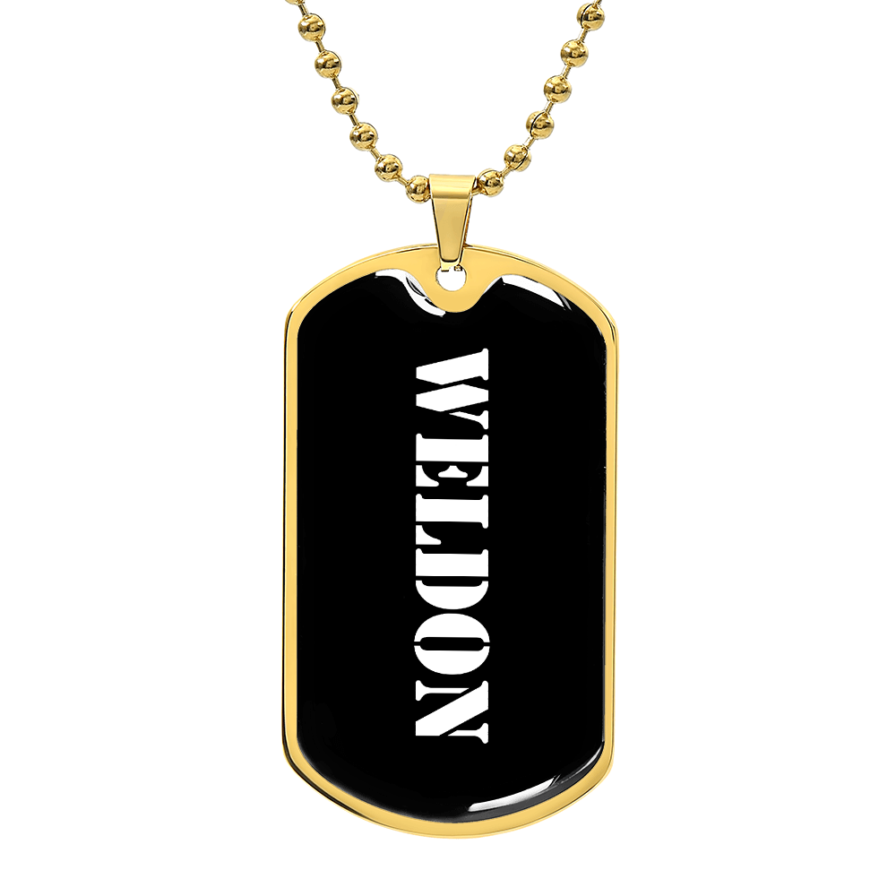 Weldon v3 - 18k Gold Finished Luxury Dog Tag Necklace