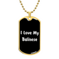 Love My Balinese v3 - 18k Gold Finished Luxury Dog Tag Necklace