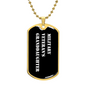 Military Veteran's Granddaughter v3 - 18k Gold Finished Luxury Dog Tag Necklace