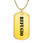 Refugio - 18k Gold Finished Luxury Dog Tag Necklace