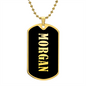 Morgan v02 - 18k Gold Finished Luxury Dog Tag Necklace