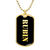 Rubin v2 - 18k Gold Finished Luxury Dog Tag Necklace