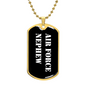 Air Force Nephew v3 - 18k Gold Finished Luxury Dog Tag Necklace