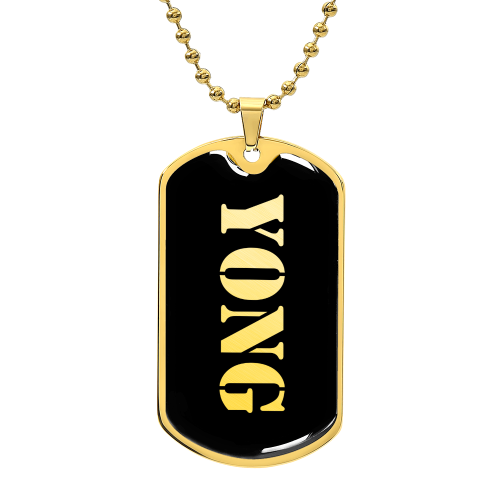 Yong v2 - 18k Gold Finished Luxury Dog Tag Necklace