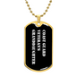 Coast Guard Veteran's Granddaughter v3 - 18k Gold Finished Luxury Dog Tag Necklace