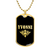 Yvonne v02a - 18k Gold Finished Luxury Dog Tag Necklace