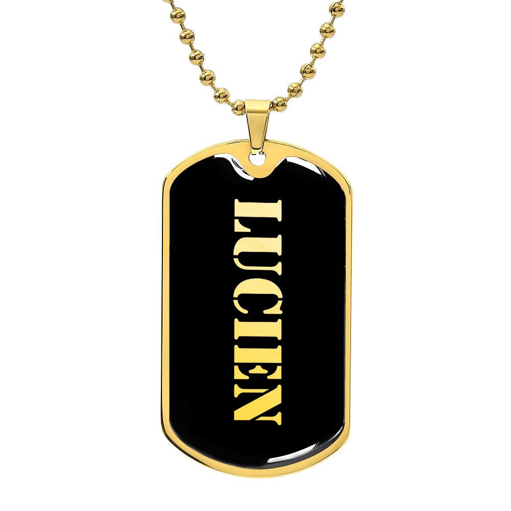 Lucien v2 - 18k Gold Finished Luxury Dog Tag Necklace