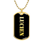 Lucien v2 - 18k Gold Finished Luxury Dog Tag Necklace