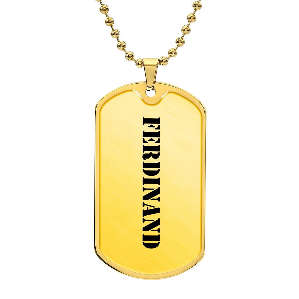 Ferdinand - 18k Gold Finished Luxury Dog Tag Necklace