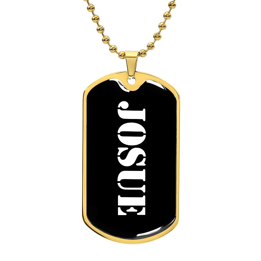 Josue v3 - 18k Gold Finished Luxury Dog Tag Necklace