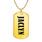 Jaclyn v01 - 18k Gold Finished Luxury Dog Tag Necklace