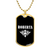 Roberta v03a - 18k Gold Finished Luxury Dog Tag Necklace