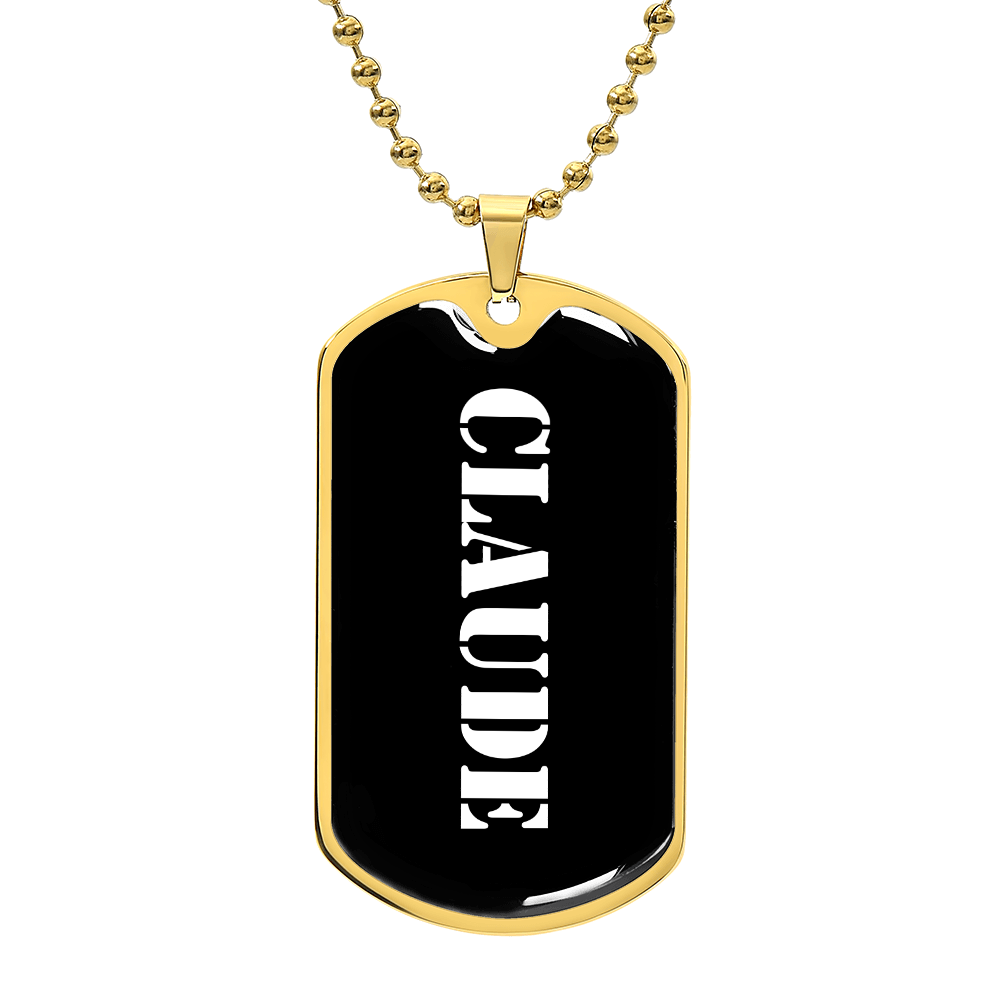 Claude v3 - 18k Gold Finished Luxury Dog Tag Necklace