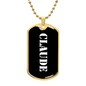 Claude v3 - 18k Gold Finished Luxury Dog Tag Necklace