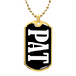 Pat v01w - 18k Gold Finished Luxury Dog Tag Necklace