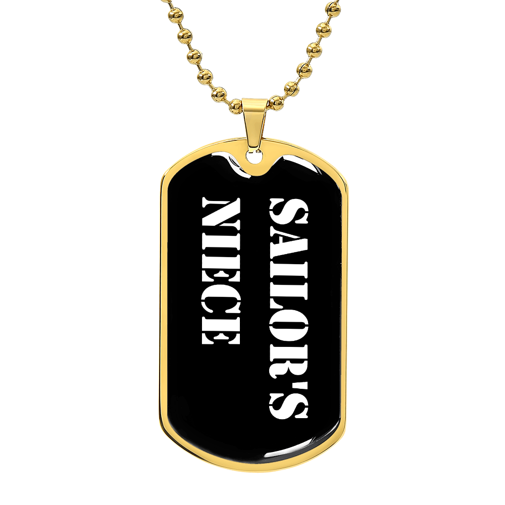 Sailor's Niece v3 - 18k Gold Finished Luxury Dog Tag Necklace