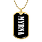 Myrna v03 - 18k Gold Finished Luxury Dog Tag Necklace