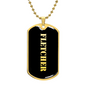 Fletcher v2 - 18k Gold Finished Luxury Dog Tag Necklace