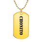 Chonito - 18k Gold Finished Luxury Dog Tag Necklace