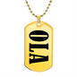 Ola v01 - 18k Gold Finished Luxury Dog Tag Necklace