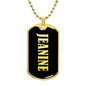 Jeanine v02 - 18k Gold Finished Luxury Dog Tag Necklace