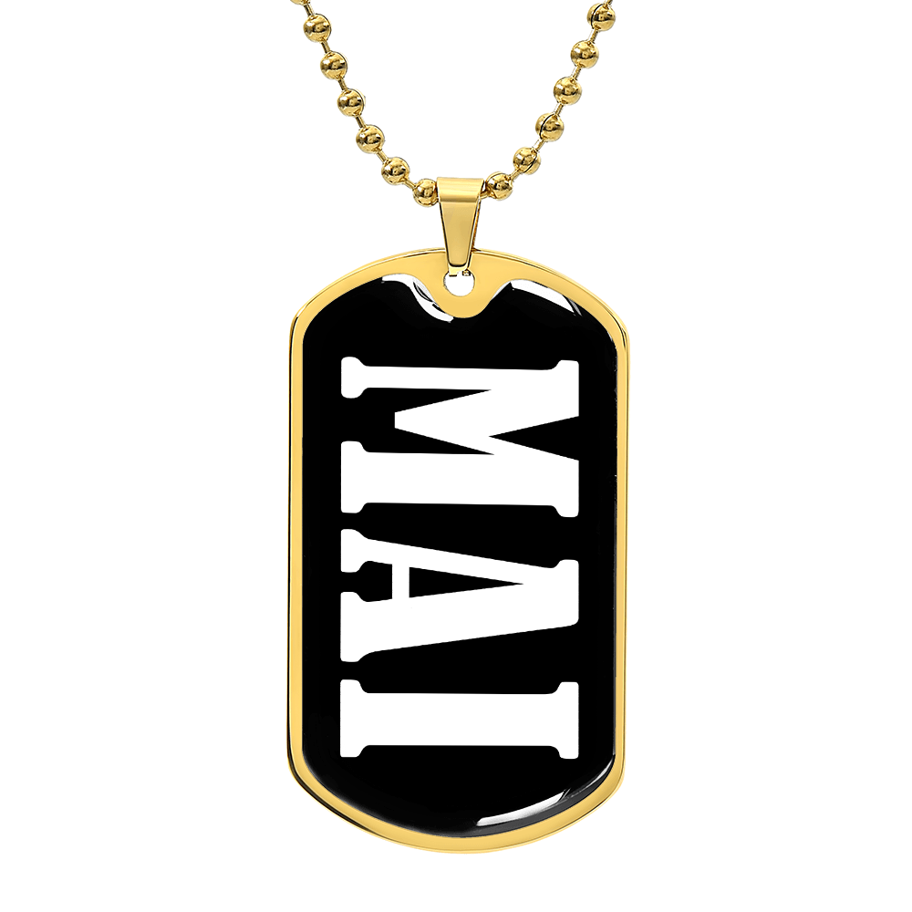 Mai v03 - 18k Gold Finished Luxury Dog Tag Necklace
