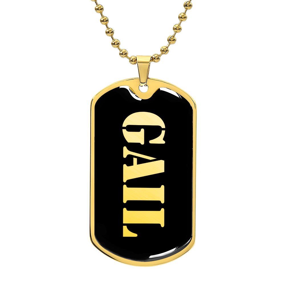 Gail v2 - 18k Gold Finished Luxury Dog Tag Necklace