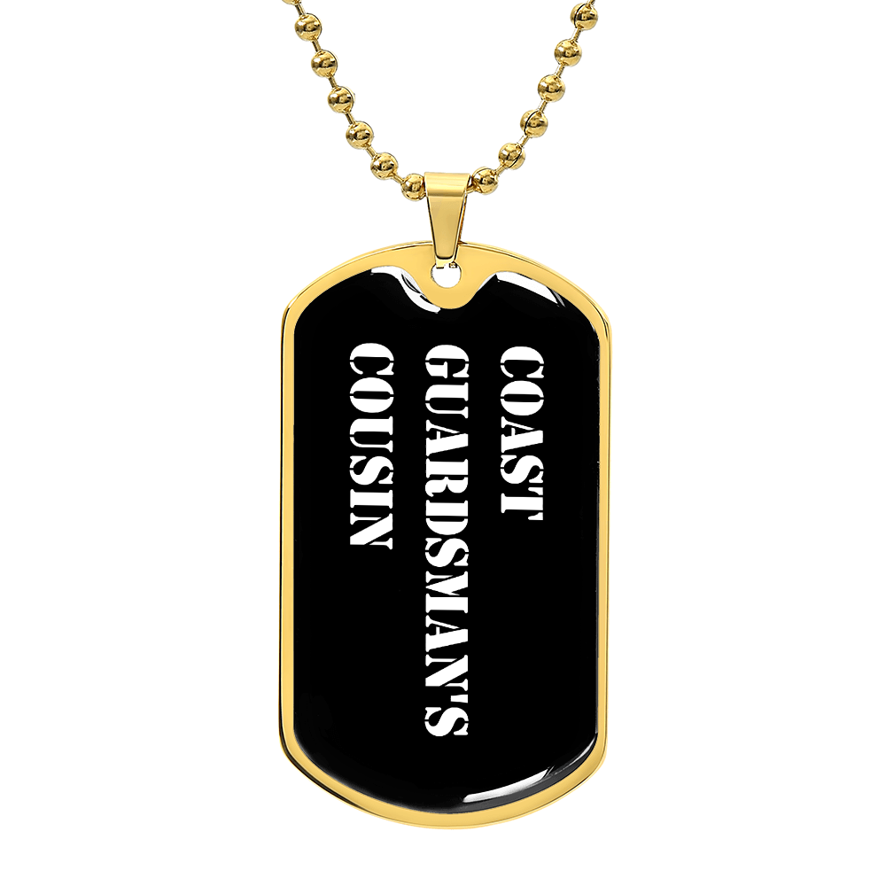 Coast Guardsman's Cousin v3 - 18k Gold Finished Luxury Dog Tag Necklace
