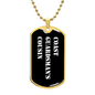 Coast Guardsman's Cousin v3 - 18k Gold Finished Luxury Dog Tag Necklace
