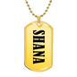 Shana v01 - 18k Gold Finished Luxury Dog Tag Necklace