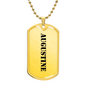 Augustine - 18k Gold Finished Luxury Dog Tag Necklace