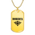 Roberta v01a - 18k Gold Finished Luxury Dog Tag Necklace