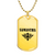 Samantha v01a - 18k Gold Finished Luxury Dog Tag Necklace