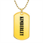 Kimberley v01 - 18k Gold Finished Luxury Dog Tag Necklace