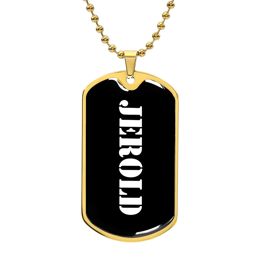 Jerold v3 - 18k Gold Finished Luxury Dog Tag Necklace