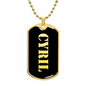 Cyril v2 - 18k Gold Finished Luxury Dog Tag Necklace
