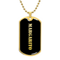 Margarito v2 - 18k Gold Finished Luxury Dog Tag Necklace
