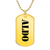 Aldo - 18k Gold Finished Luxury Dog Tag Necklace