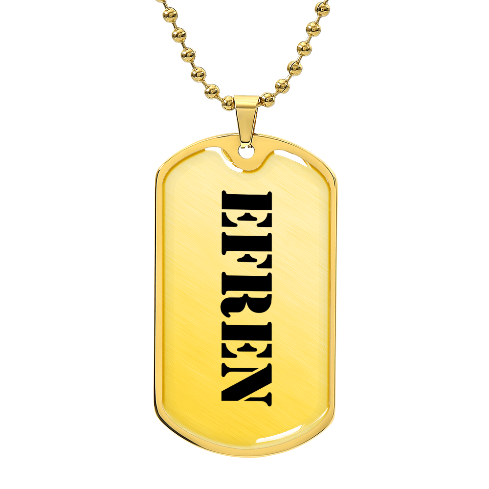Efren - 18k Gold Finished Luxury Dog Tag Necklace