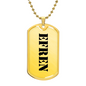 Efren - 18k Gold Finished Luxury Dog Tag Necklace