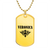 Veronica v01a - 18k Gold Finished Luxury Dog Tag Necklace