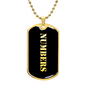 Numbers v2 - 18k Gold Finished Luxury Dog Tag Necklace